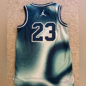 Nike Jordan teal Blue and White Jersey